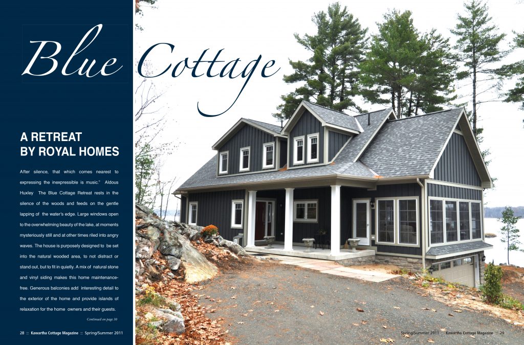 Blue Cottage Article Kawartha Cottage Magazine Royal Homes